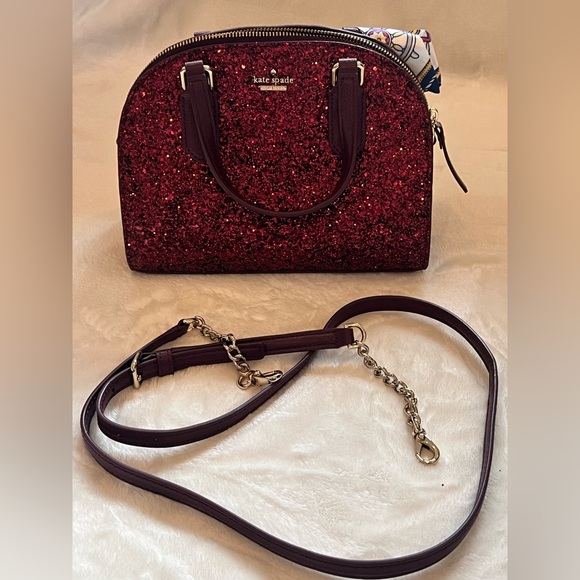 Kate Spade Red Glitter with cross body strap - Picture 4 of 8